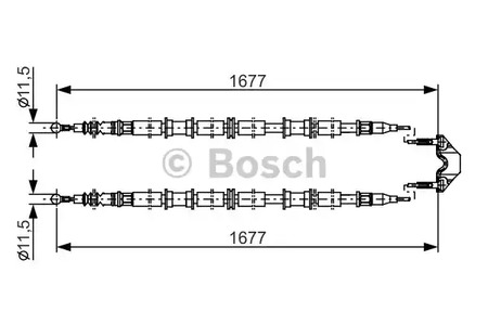 Трос стояночного тормоза BOSCH 1 987 482 141