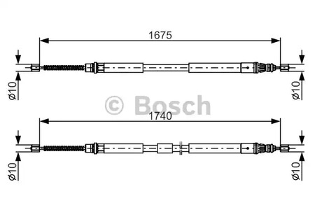 1 987 482 144 BOSCH Трос стояночного тормоза