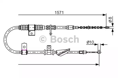 Трос стояночного тормоза BOSCH 1 987 482 169