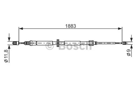 1 987 482 302 BOSCH Трос стояночного тормоза