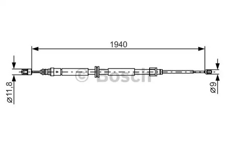 Трос стояночного тормоза BOSCH 1 987 482 325