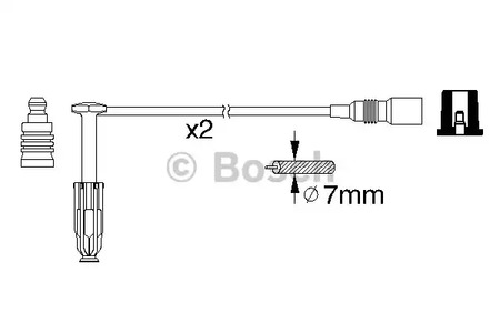 Фото 5 0 986 356 311 BOSCH Комплект проводов зажигания