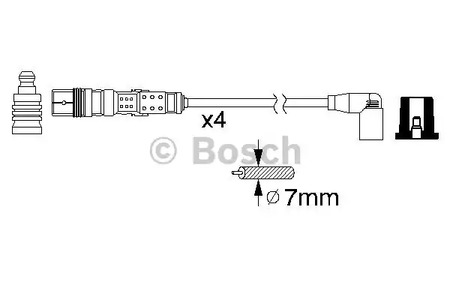 Комплект проводов зажигания BOSCH 0 986 356 346