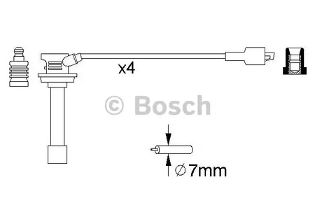 Фото 5 0 986 356 810 BOSCH Комплект проводов зажигания