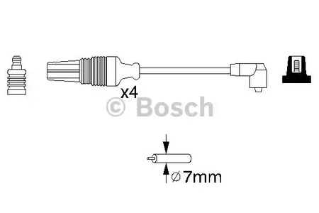 Фото 5 0 986 356 830 BOSCH Комплект проводов зажигания