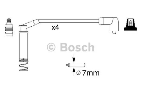 Фото 5 0 986 357 124 BOSCH Комплект проводов зажигания