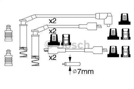 Фото 5 0 986 357 125 BOSCH Комплект проводов зажигания