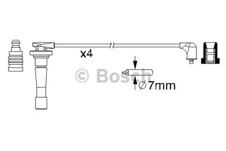 Фото 5 0 986 357 150 BOSCH Комплект проводов зажигания