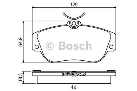 0 986 424 016 BOSCH Тормозные колодки