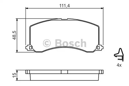 Фото 7 0 986 424 465 BOSCH Тормозные колодки