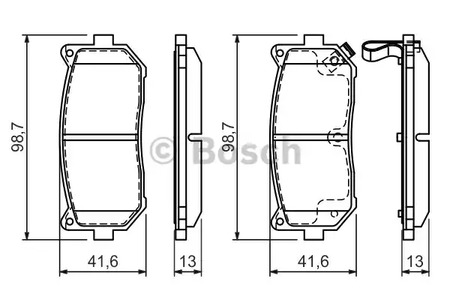 Комплект тормозных колодок дискового тормоза BOSCH 0 986 424 693