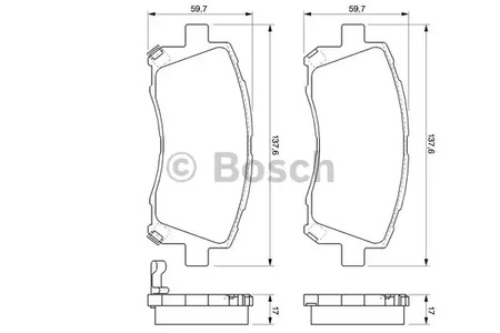 0 986 424 700 BOSCH Тормозные колодки