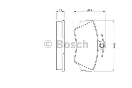 Комплект тормозных колодок дискового тормоза BOSCH 0 986 460 989