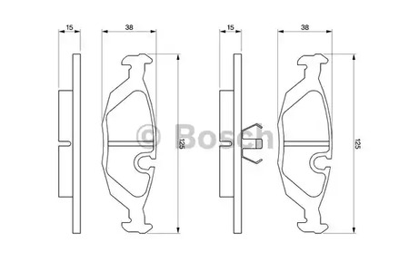 0 986 460 996 BOSCH Тормозные колодки