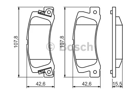 Комплект тормозных колодок дискового тормоза BOSCH 0 986 461 136