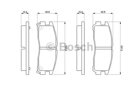 0 986 461 145 BOSCH Тормозные колодки