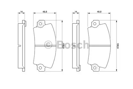 Комплект тормозных колодок дискового тормоза BOSCH 0 986 461 396