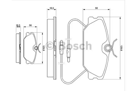 0 986 469 191 BOSCH Тормозные колодки