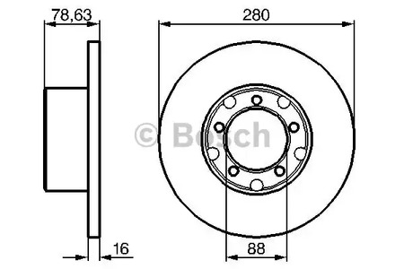 0 986 478 201 BOSCH Тормозные диски