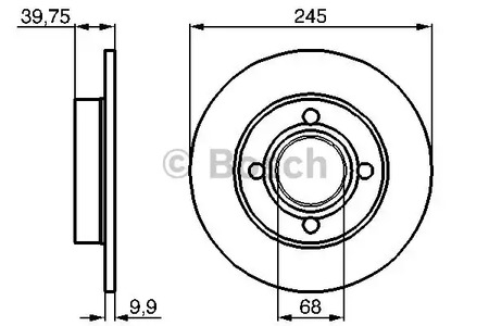 0 986 478 216 BOSCH Тормозной диск