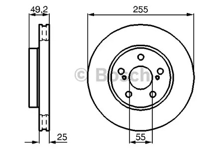 0 986 478 584 BOSCH Тормозной диск