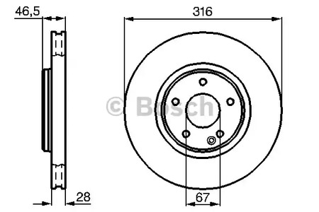 Тормозные диски BOSCH 0 986 478 625