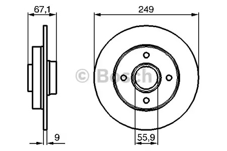 0 986 479 219 BOSCH Тормозные диски