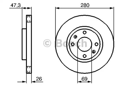 Тормозной диск BOSCH 0 986 479 229