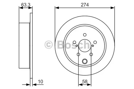 Тормозной диск BOSCH 0 986 479 634