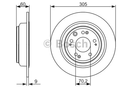 Тормозной диск BOSCH 0 986 479 740