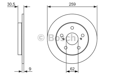 Тормозной диск BOSCH 0 986 479 765