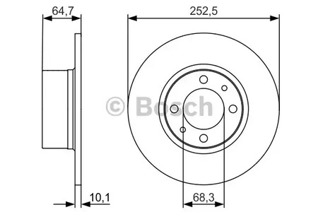 Тормозной диск BOSCH 0 986 479 988