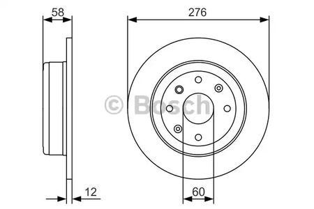 Тормозной диск BOSCH 0 986 479 A56
