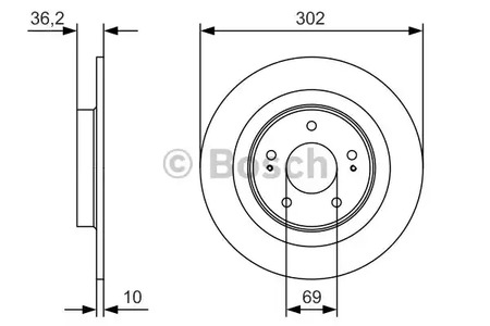 0 986 479 B04 BOSCH Тормозные диски