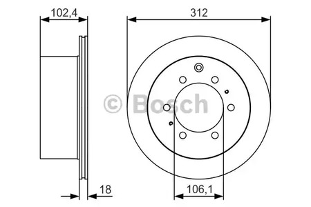Тормозной диск BOSCH 0 986 479 R57