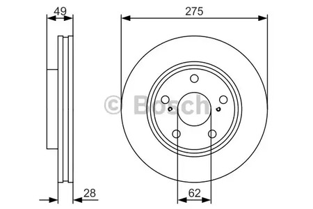 Тормозной диск BOSCH 0 986 479 R58