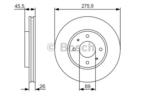 Тормозной диск BOSCH 0 986 479 R94