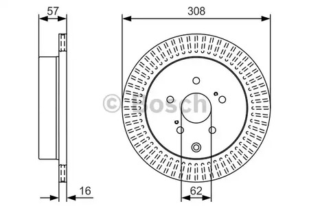 Тормозной диск BOSCH 0 986 479 T16