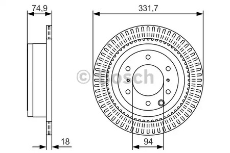 Тормозной диск BOSCH 0 986 479 T90