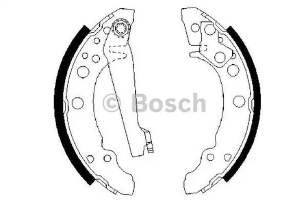 0 986 487 002 BOSCH Колодки тормозные барабанные