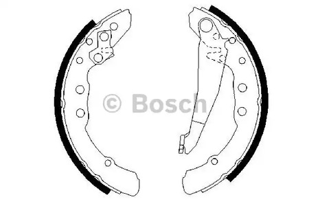 0 986 487 281 BOSCH Колодки тормозные барабанные