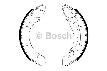 0 986 487 552 BOSCH Колодки тормозные барабанные