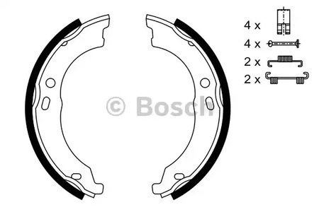 Фото 5 0 986 487 726 BOSCH Колодки тормозные барабанные