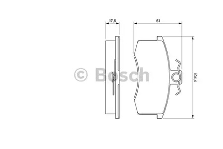 0 986 491 700 BOSCH Тормозные колодки