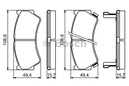 0 986 494 234 BOSCH Колодки тормозные дисковые