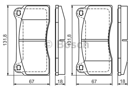 Комплект тормозных колодок дискового тормоза BOSCH 0 986 494 353