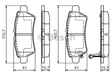 0 986 494 369 BOSCH Тормозные колодки