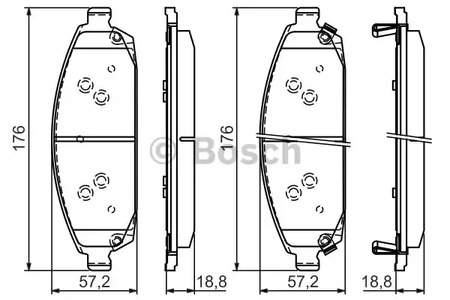 0 986 494 370 BOSCH Тормозные колодки