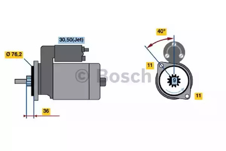 Стартер BOSCH 0 986 015 970