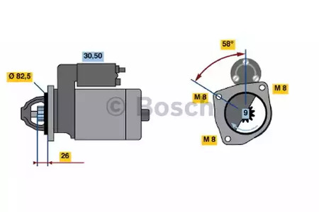 Стартер BOSCH 0 986 017 020